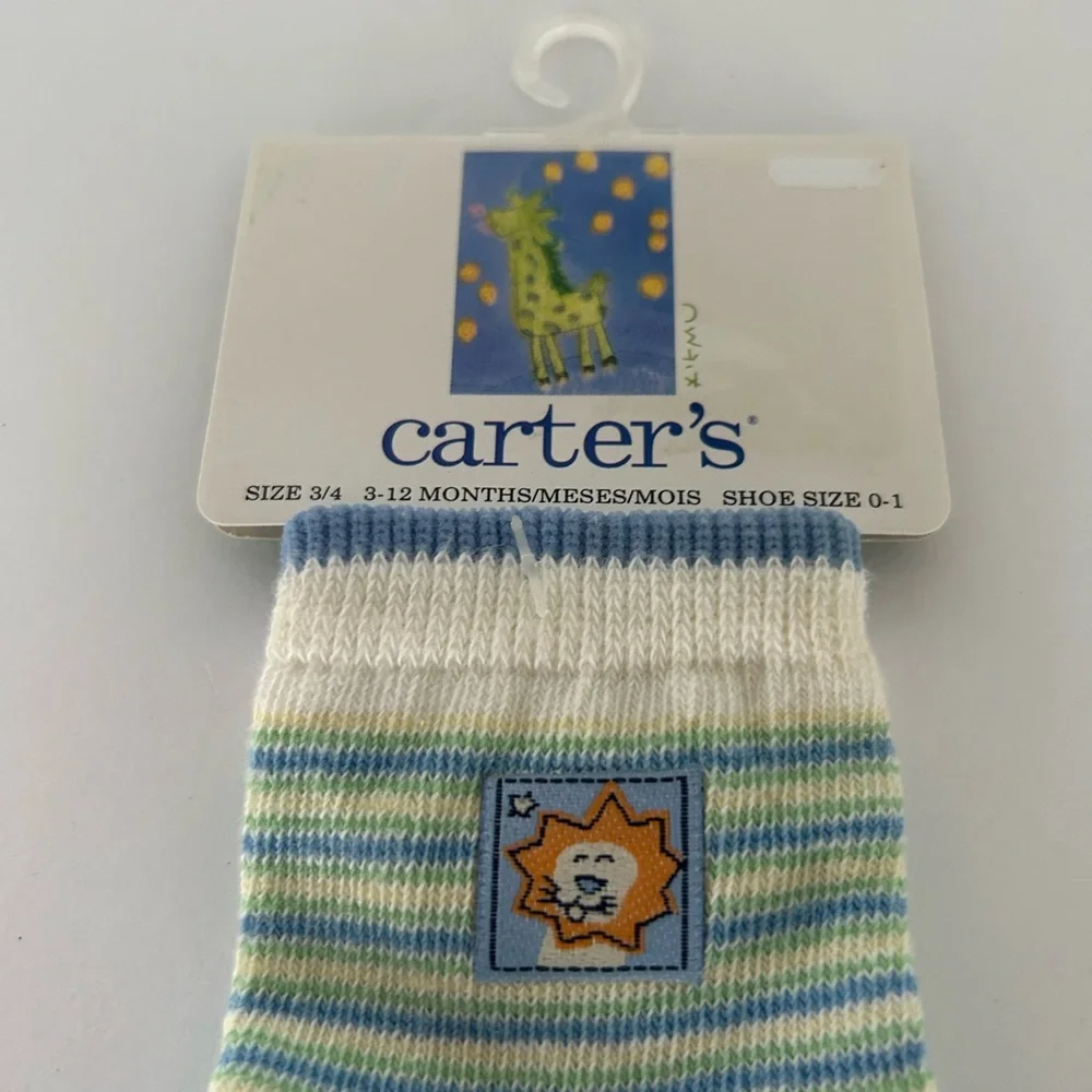 🦋 5/$25 - Carter’s Striped Socks - Size 3/4 for 3-12 Months (Shoe Size 0-1)